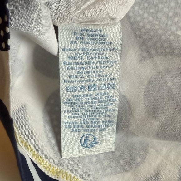 Boden 100% Cotton Blue Patterned Straight Pencil Skirt Preppy Size 8 - Picture 6 of 8